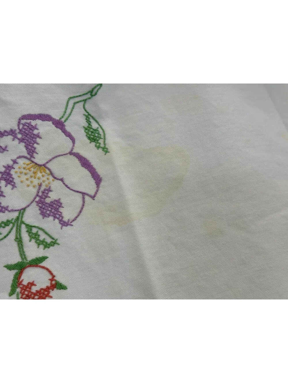 Vintage Hibiscus Roses Flower Floral Card Table Tablecloth Topper Border